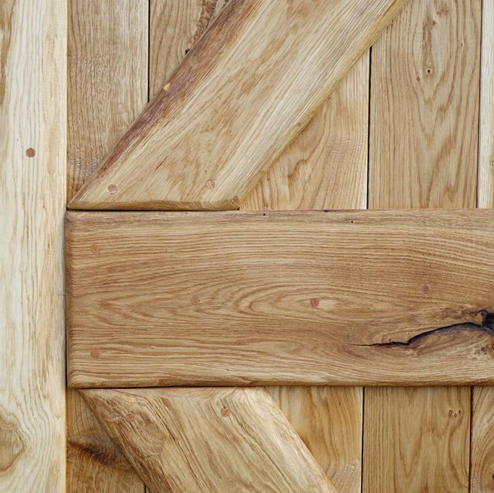 Porte coulissante rustique en bois de chêne - Sur Mesure La boutique du meuble