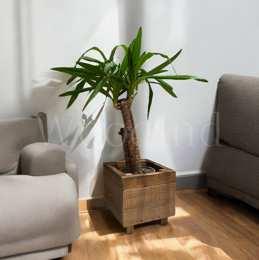 Cache-pot en bois brut - Sur mesure WoodInd