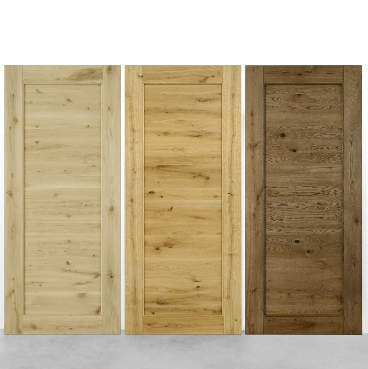 Porte coulissante en chêne brut La fabrique du meuble