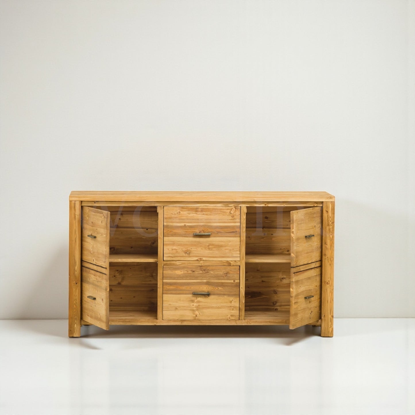 Buffet en bois brut deux portes et deux tiroirs ESSENTIAL La fabrique du meuble