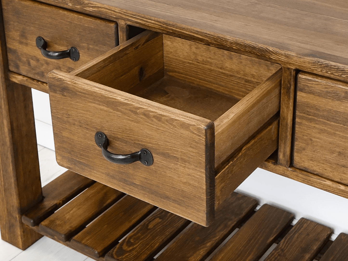 Console en bois avec tiroirs - AUTHENTIQ La boutique du meuble