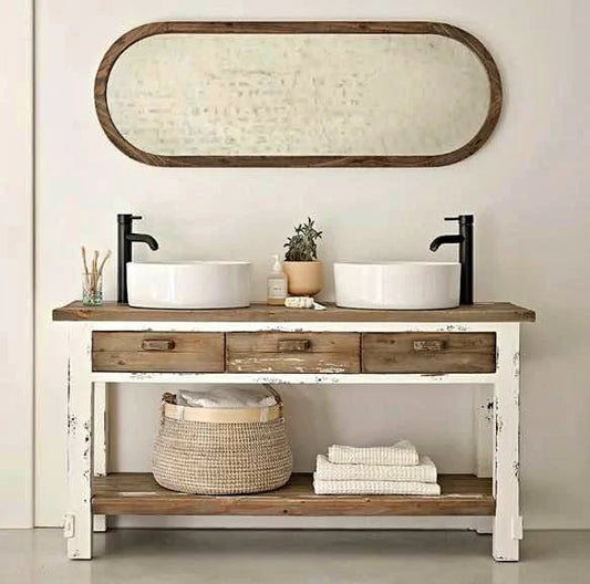 Meuble de salle de bain sur mesure en bois