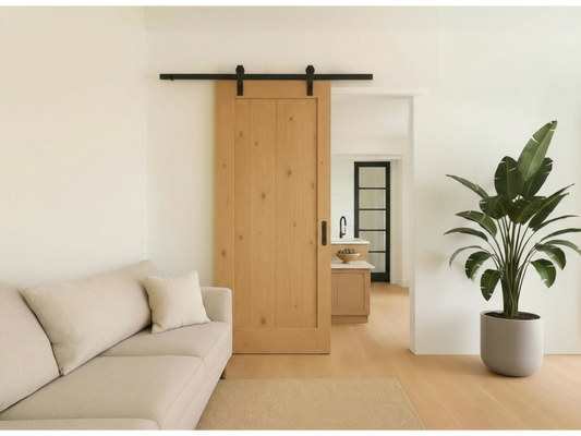 porte coulissante en bois massif sur mesure 