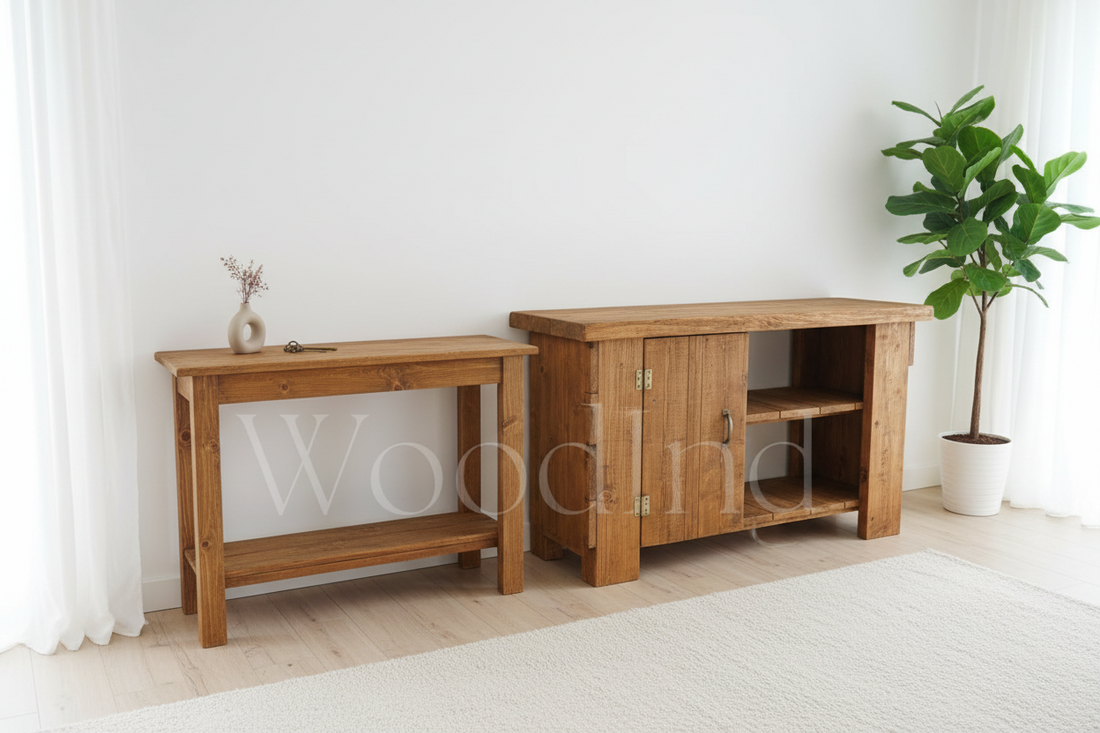 buffet et console sur mesure en bois