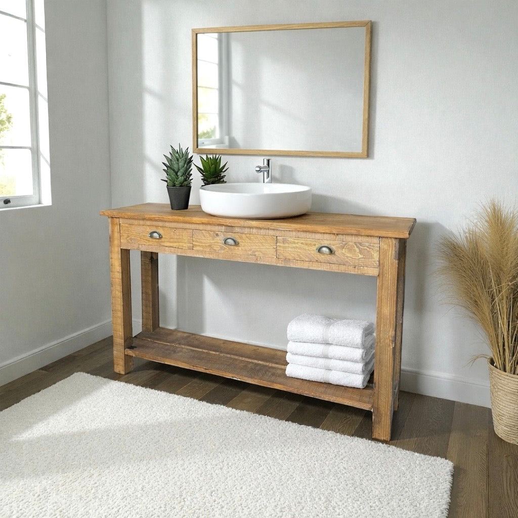 Meuble sous vasque en bois massif LYA - Sur mesure WoodInd