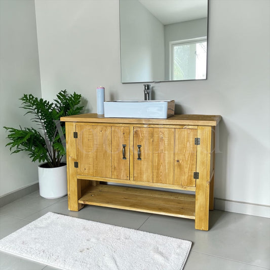 Meuble de salle de bain sur mesure en bois brut - ELIO WoodInd