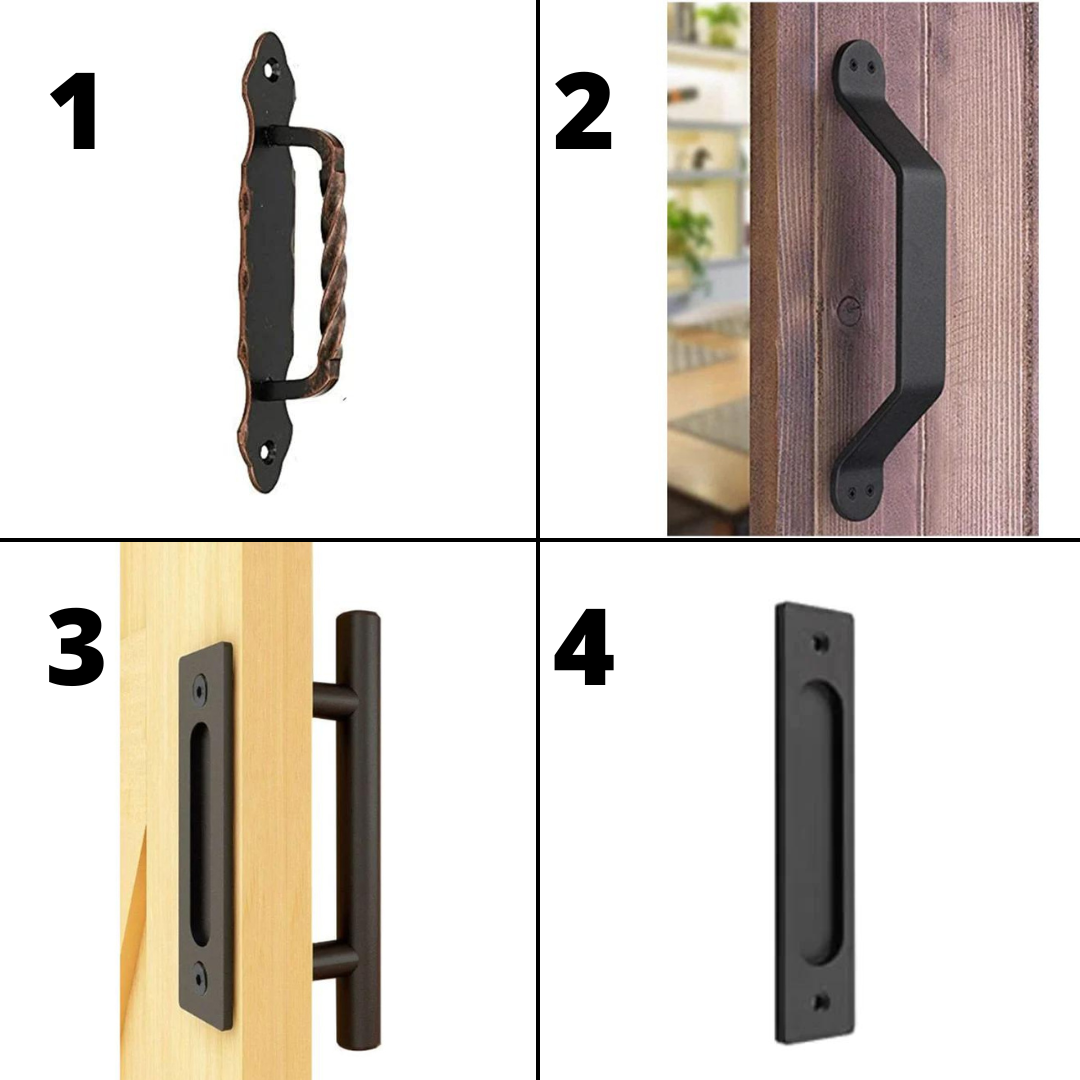 Porte coulissante intérieur campagnard + rail - Sur Mesure WoodInd