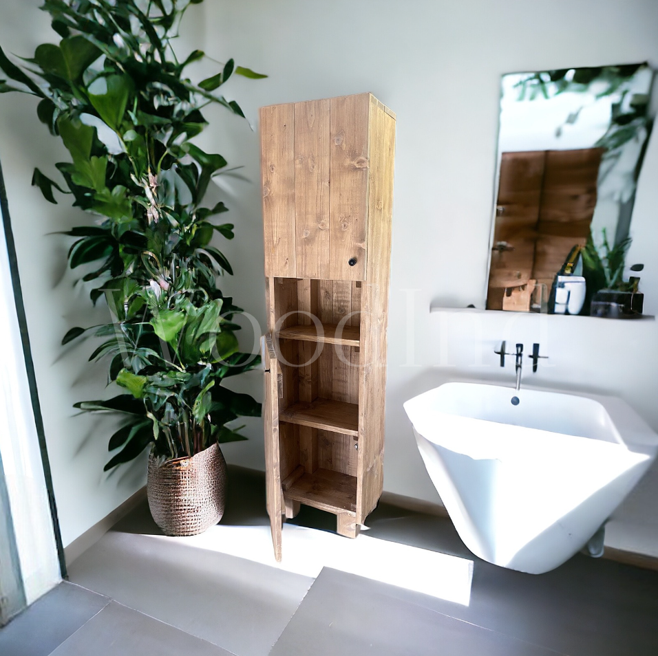 Colonne de salle de bain en bois Athena - Sur mesure - WoodInd