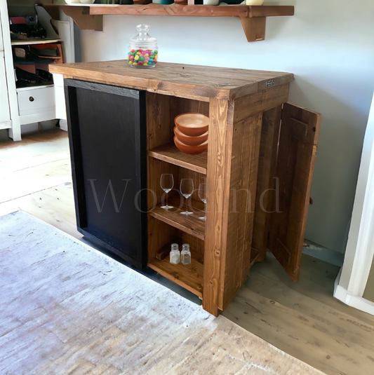 Meuble de cuisine en bois brut Maé - Sur mesure - WoodInd