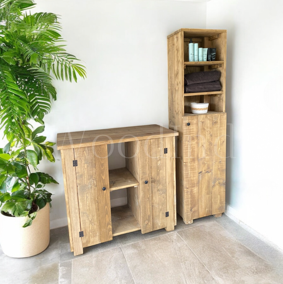 Colonne de salle de bain en bois ZOE - Sur mesure WoodInd