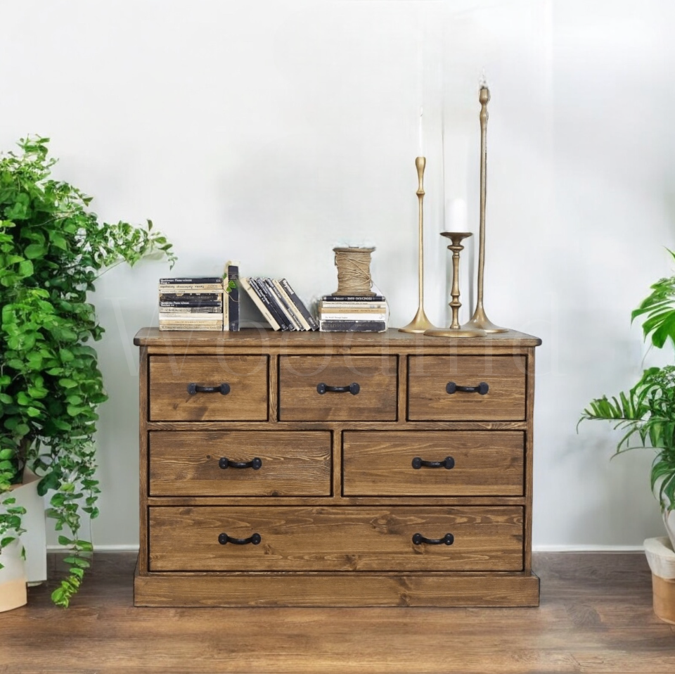 Buffet à tiroirs en bois vintage - AUTHENTIQ