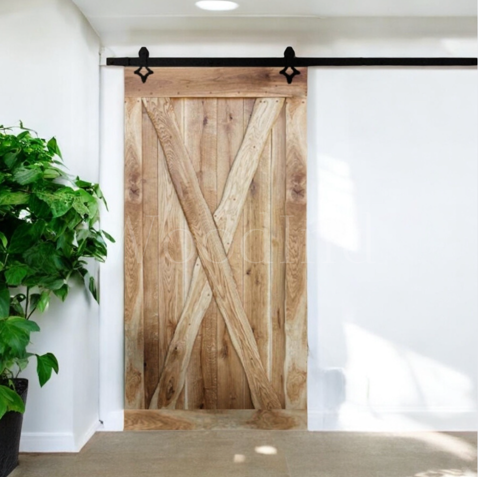 Porte coulissante bois de chêne - Sur mesure La boutique du meuble