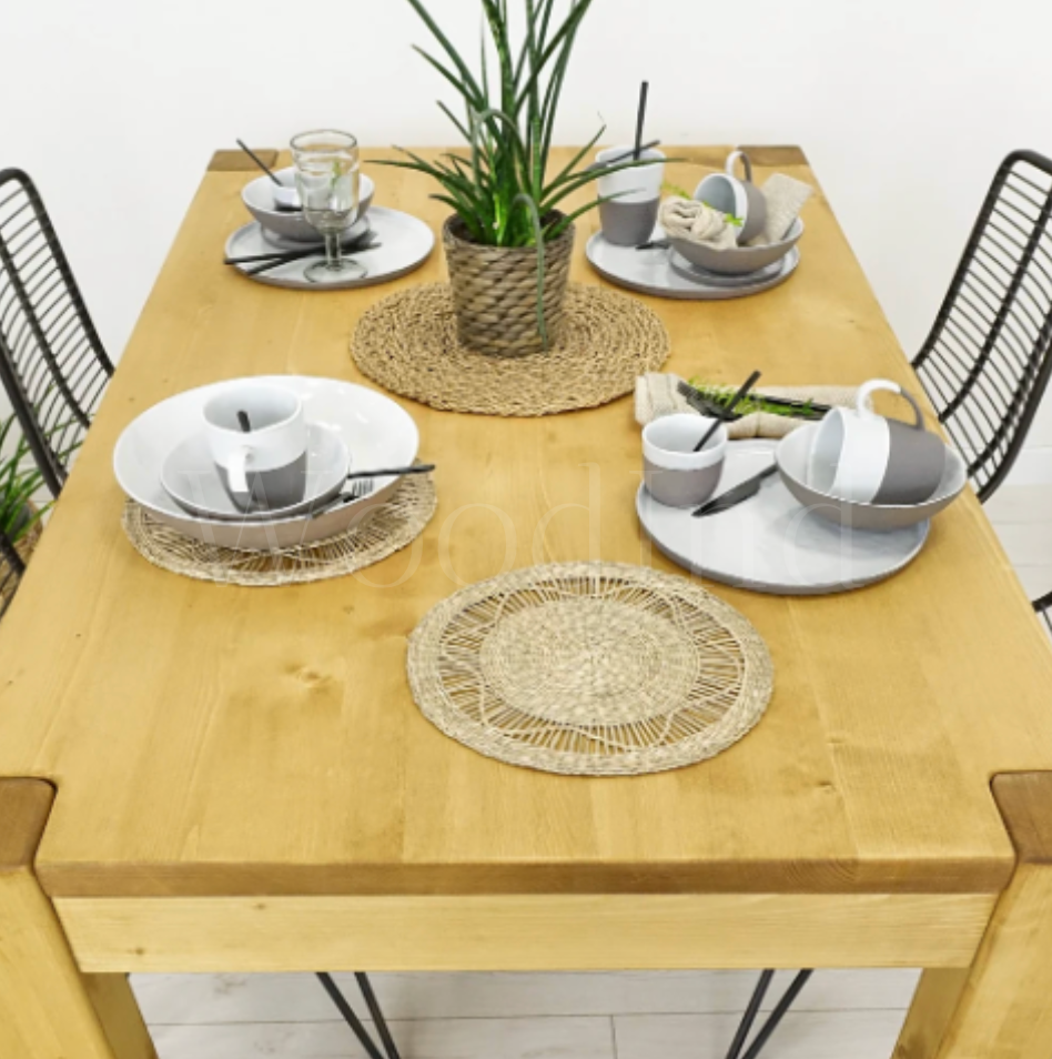 Table à manger en bois brut clair - WOOD La boutique du meuble