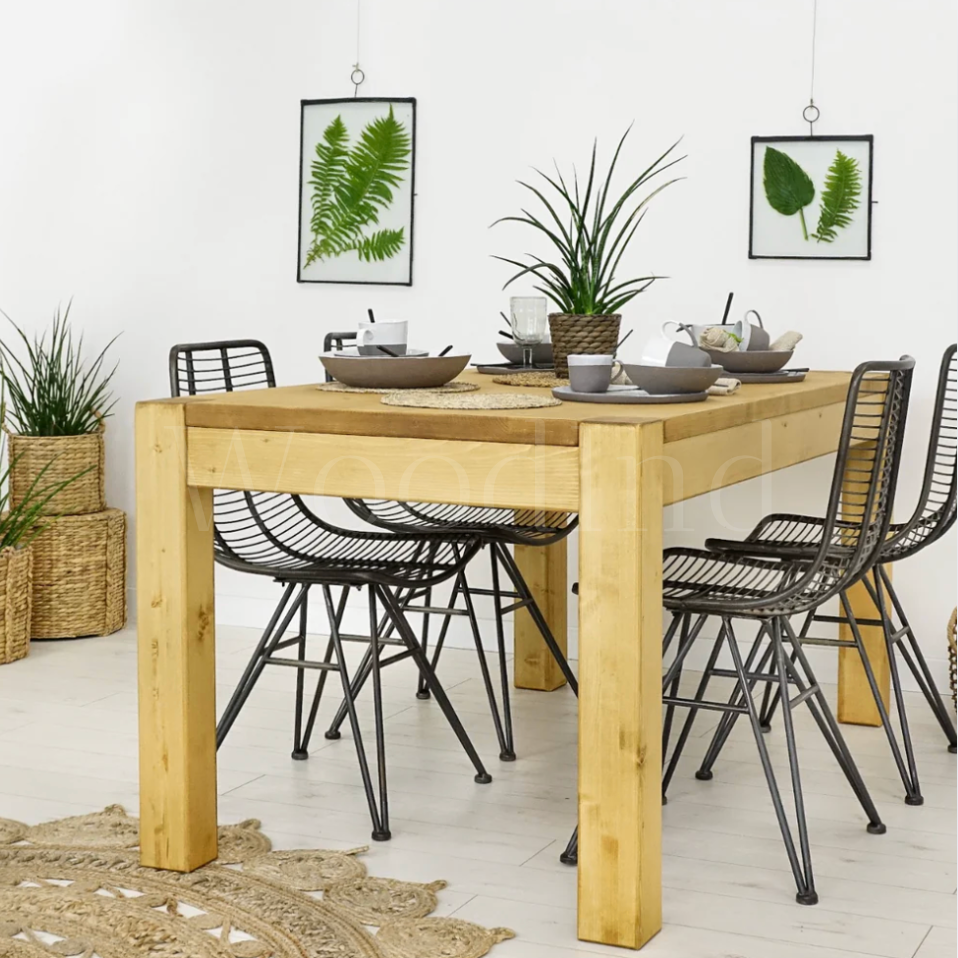 Table à manger en bois brut clair - WOOD La boutique du meuble