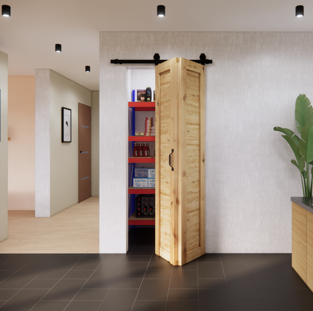 Portes coulissantes repliable en chêne La fabrique du meuble