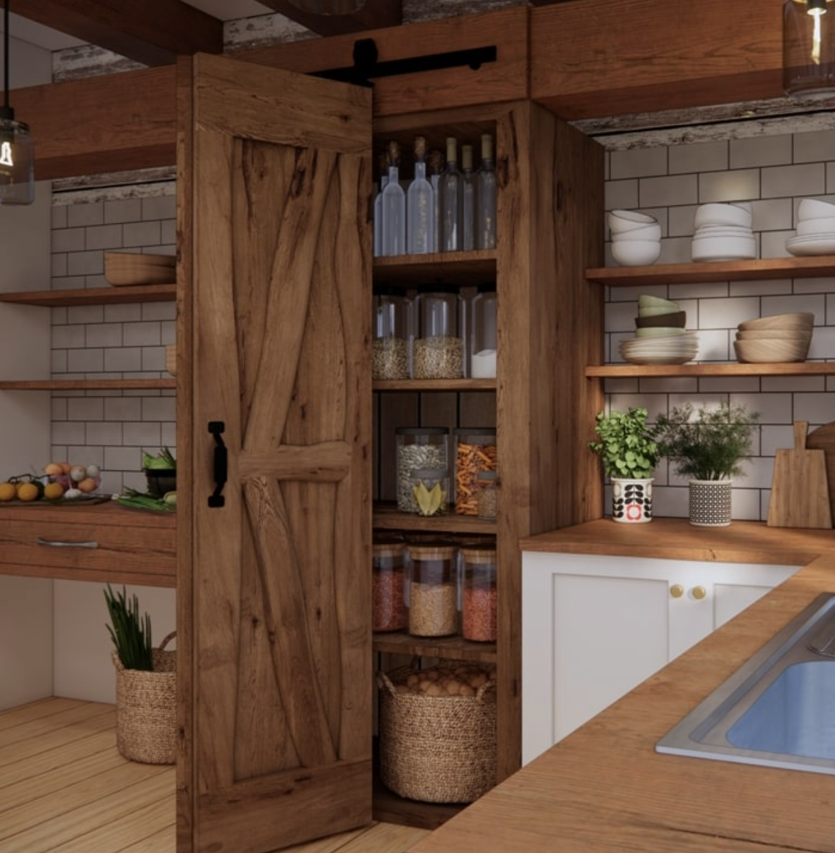 Porte coulissante pliable en chêne La fabrique du meuble