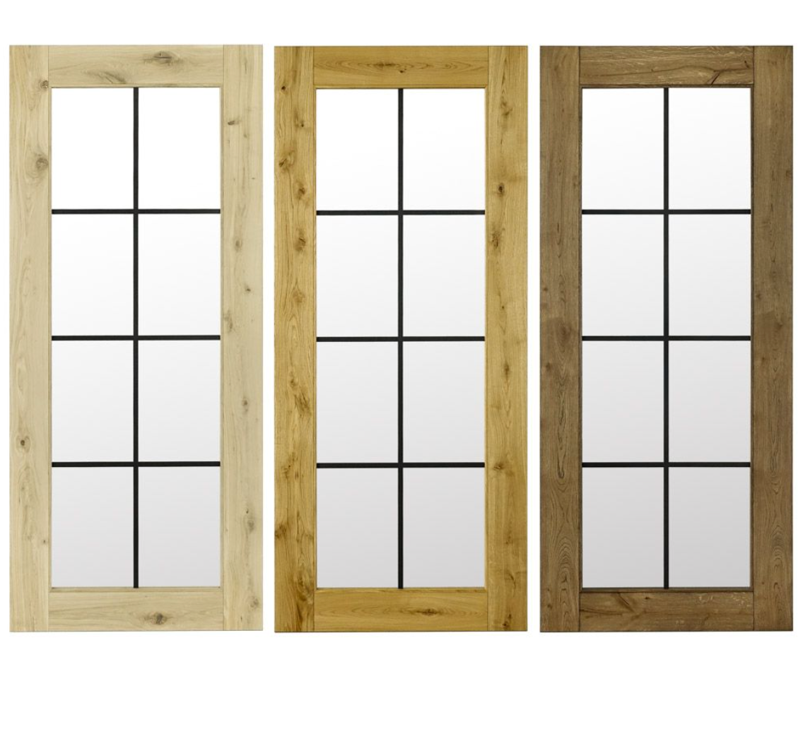 Porte coulissante en chêne avec miroir intégré La fabrique du meuble