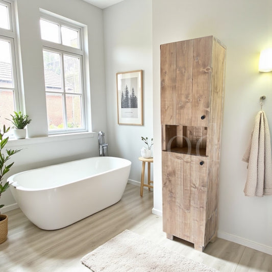 Colonne de salle de bain en bois Athena - Sur mesure WoodInd