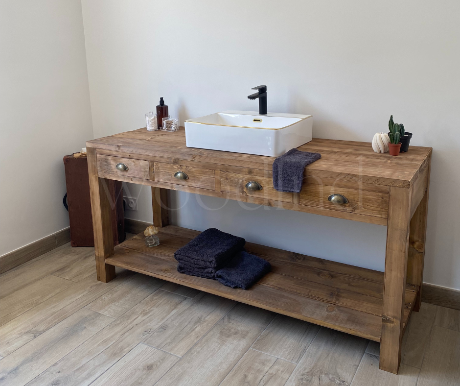 Meuble de salle de bain en bois PETER - Sur mesure WoodInd