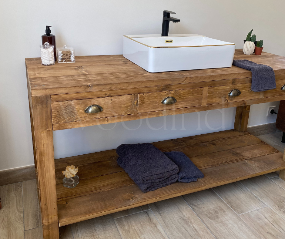 Meuble de salle de bain en bois PETER - Sur mesure – WoodInd