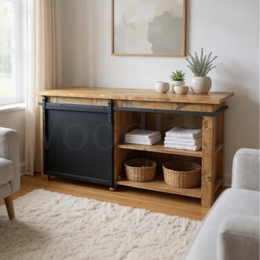 Meuble à porte coulissante salle de bain LENA - Sur mesure WoodInd