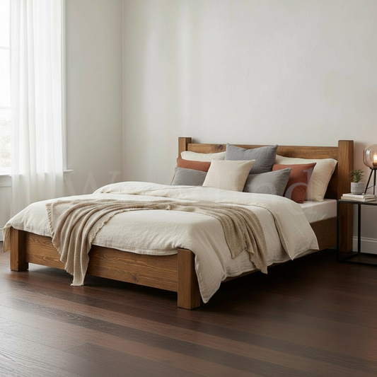 LIt double en bois brut AUTHENTIQ La fabrique du meuble