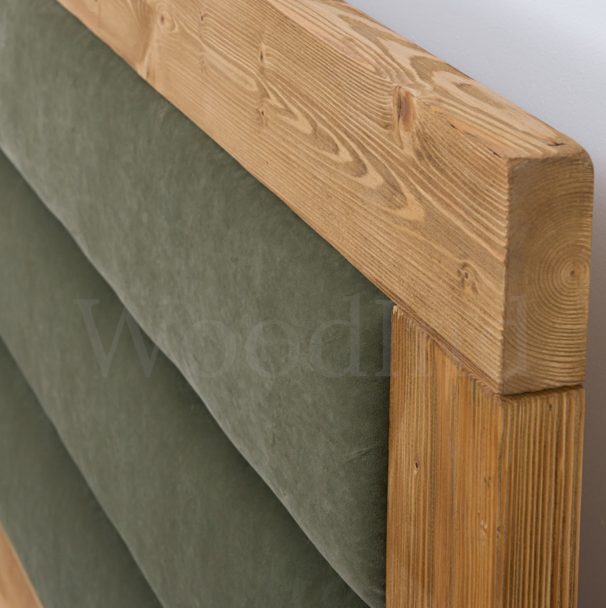 Lit double en bois avec tête de lit rembourré ESSENTIAL La fabrique du meuble