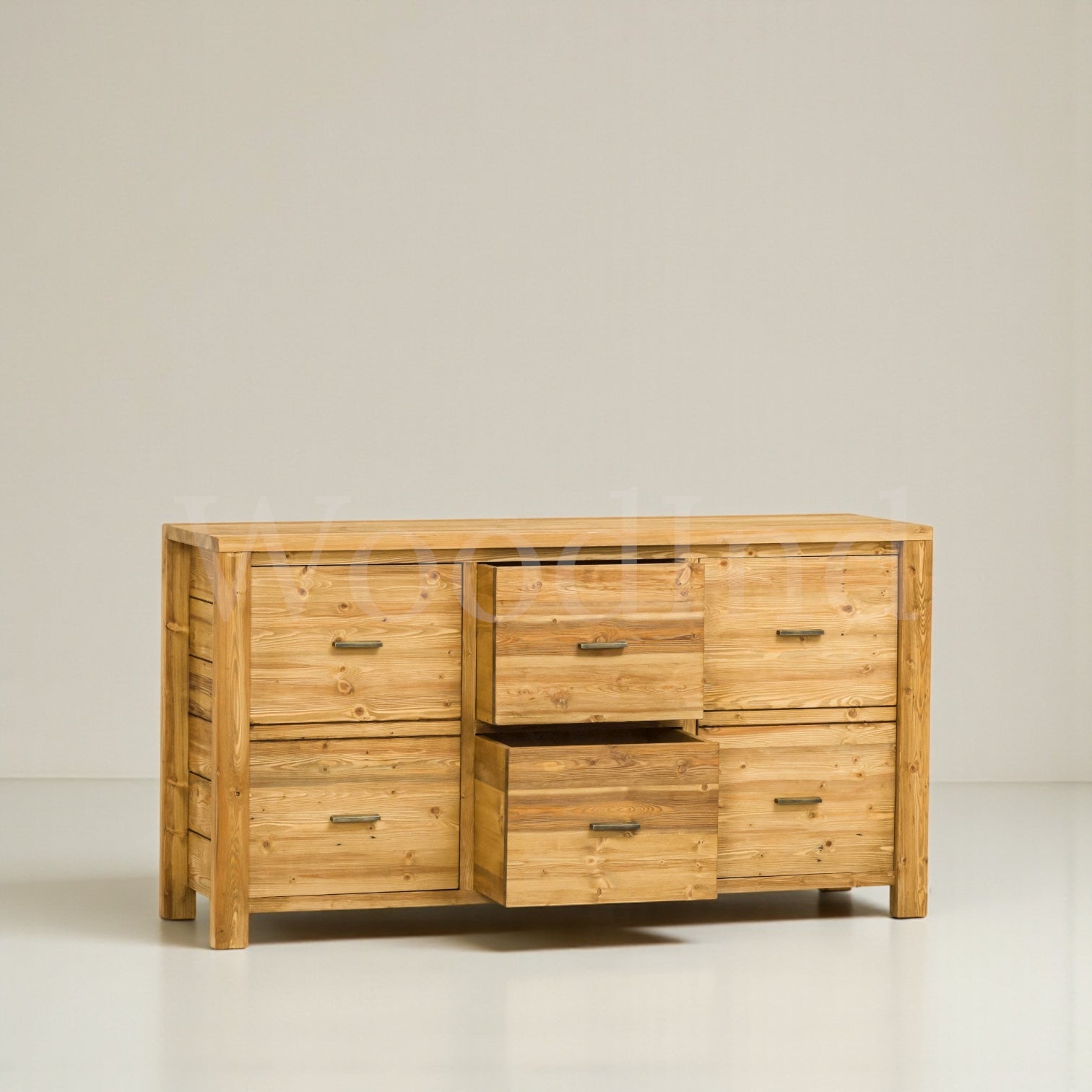 Buffet en bois brut deux portes et deux tiroirs ESSENTIAL La fabrique du meuble