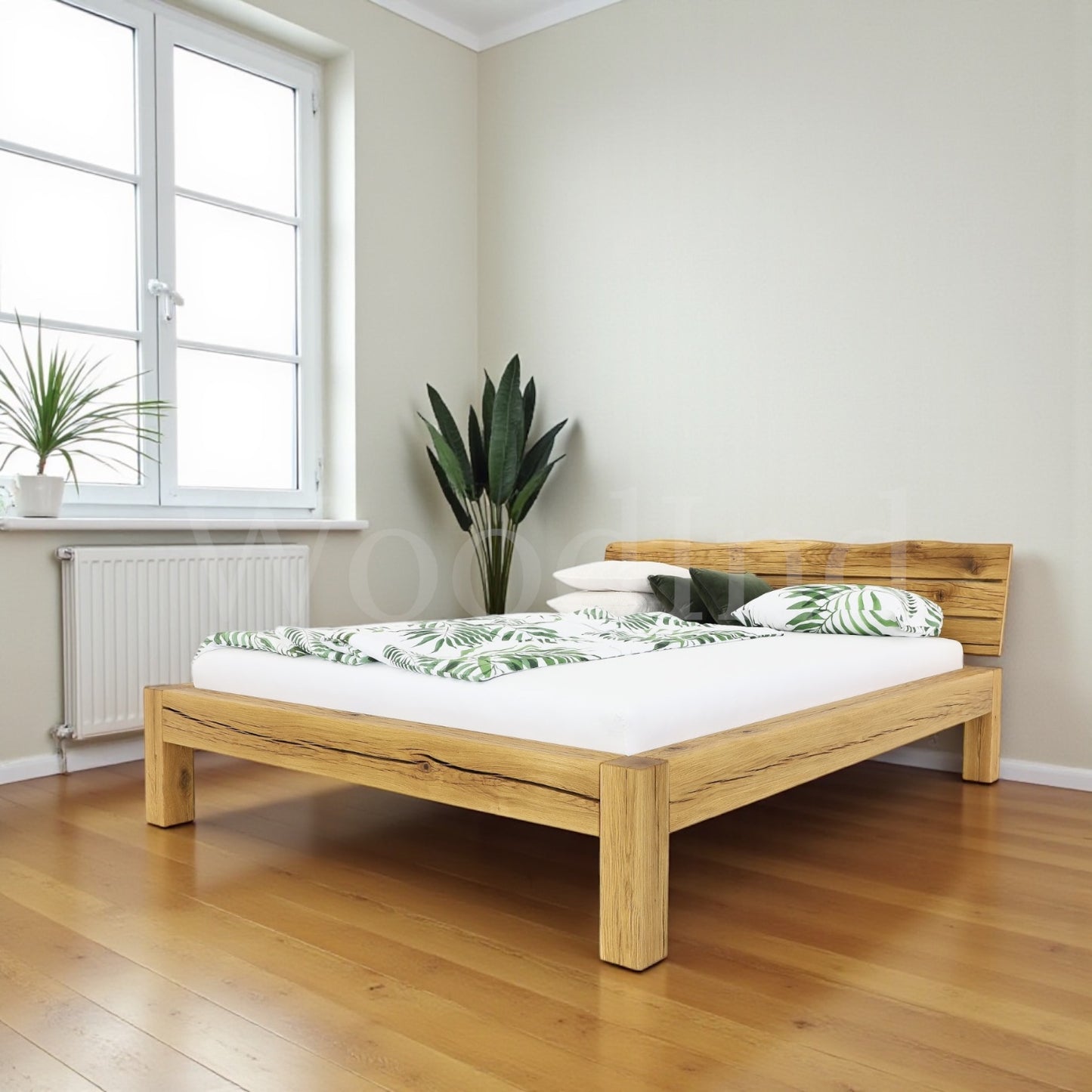 Lit double en chêne brut - MASSIF La fabrique du meuble