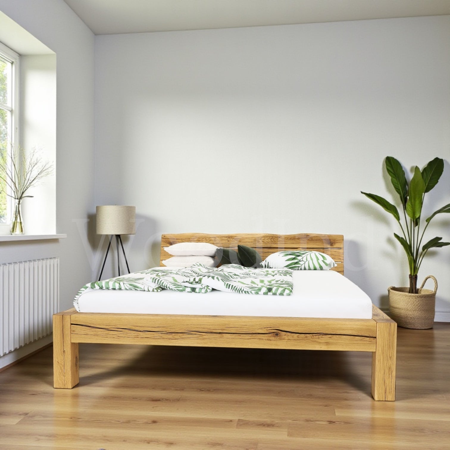 Lit double en chêne brut - MASSIF La fabrique du meuble