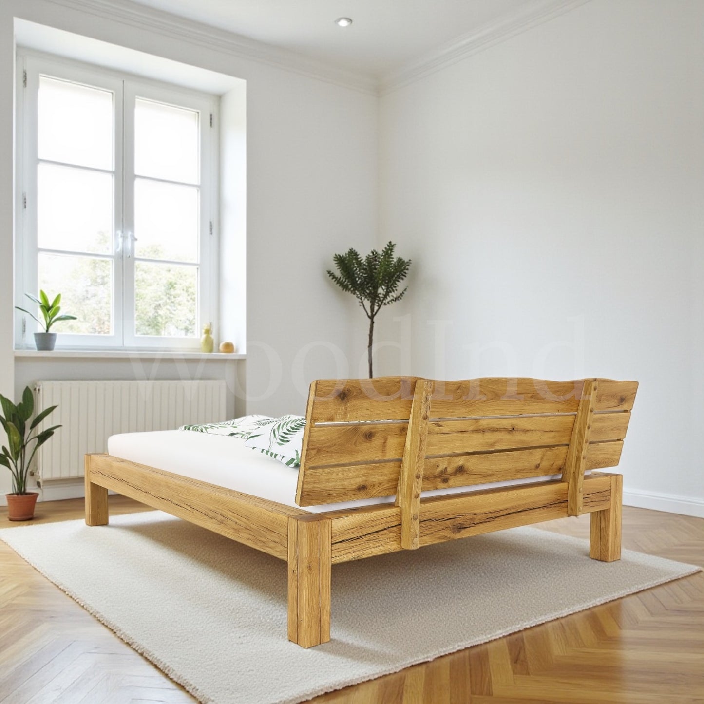 Lit double en chêne brut - MASSIF La fabrique du meuble