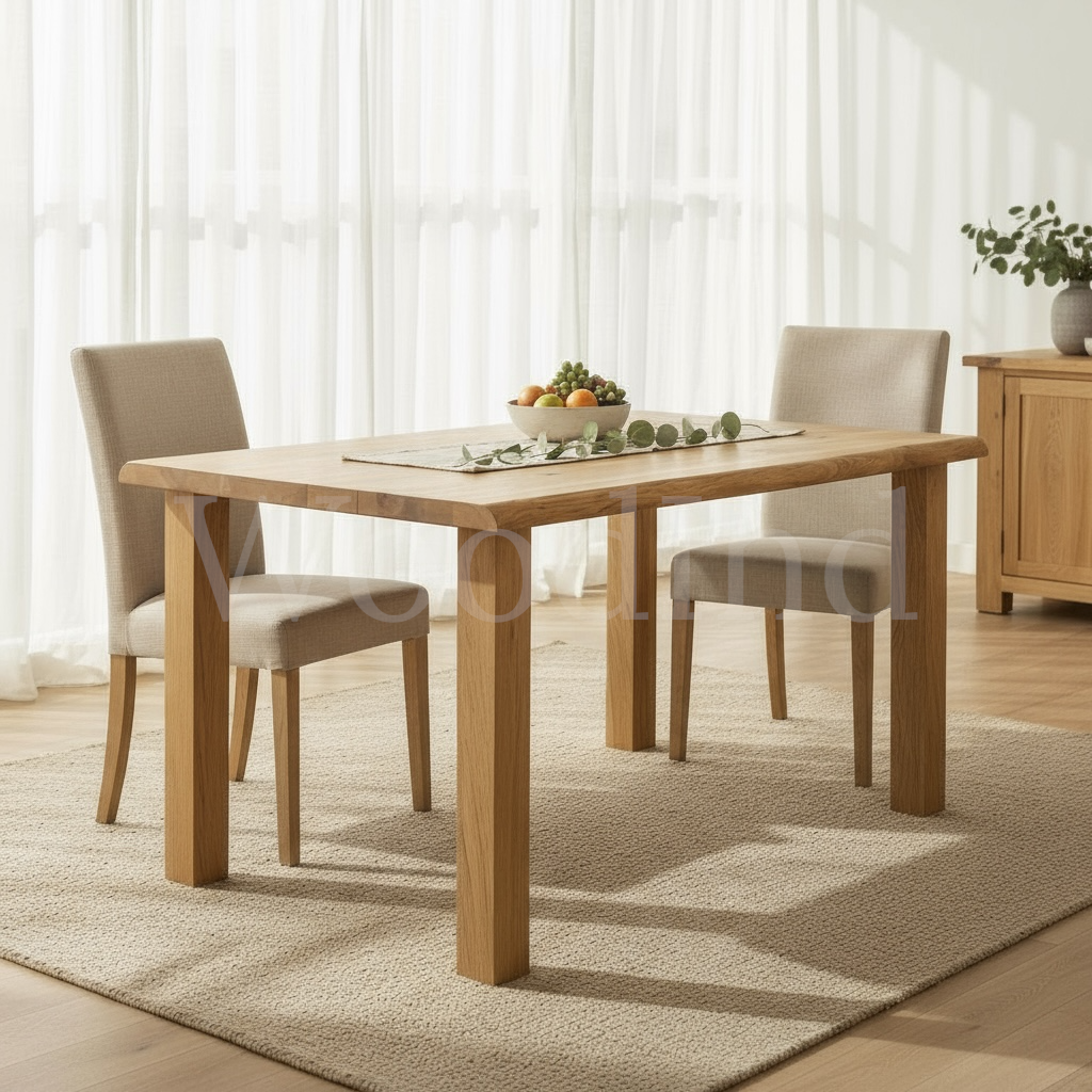 Table à manger en chêne brut - ODE La fabrique du meuble