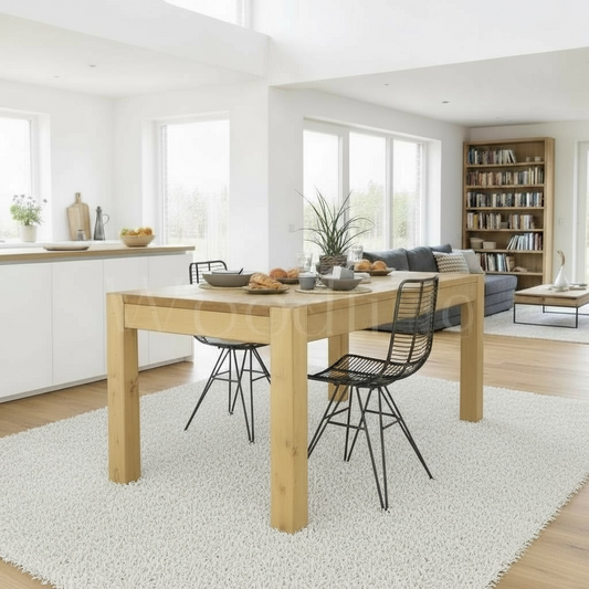Table à manger en bois brut clair - WOOD La boutique du meuble