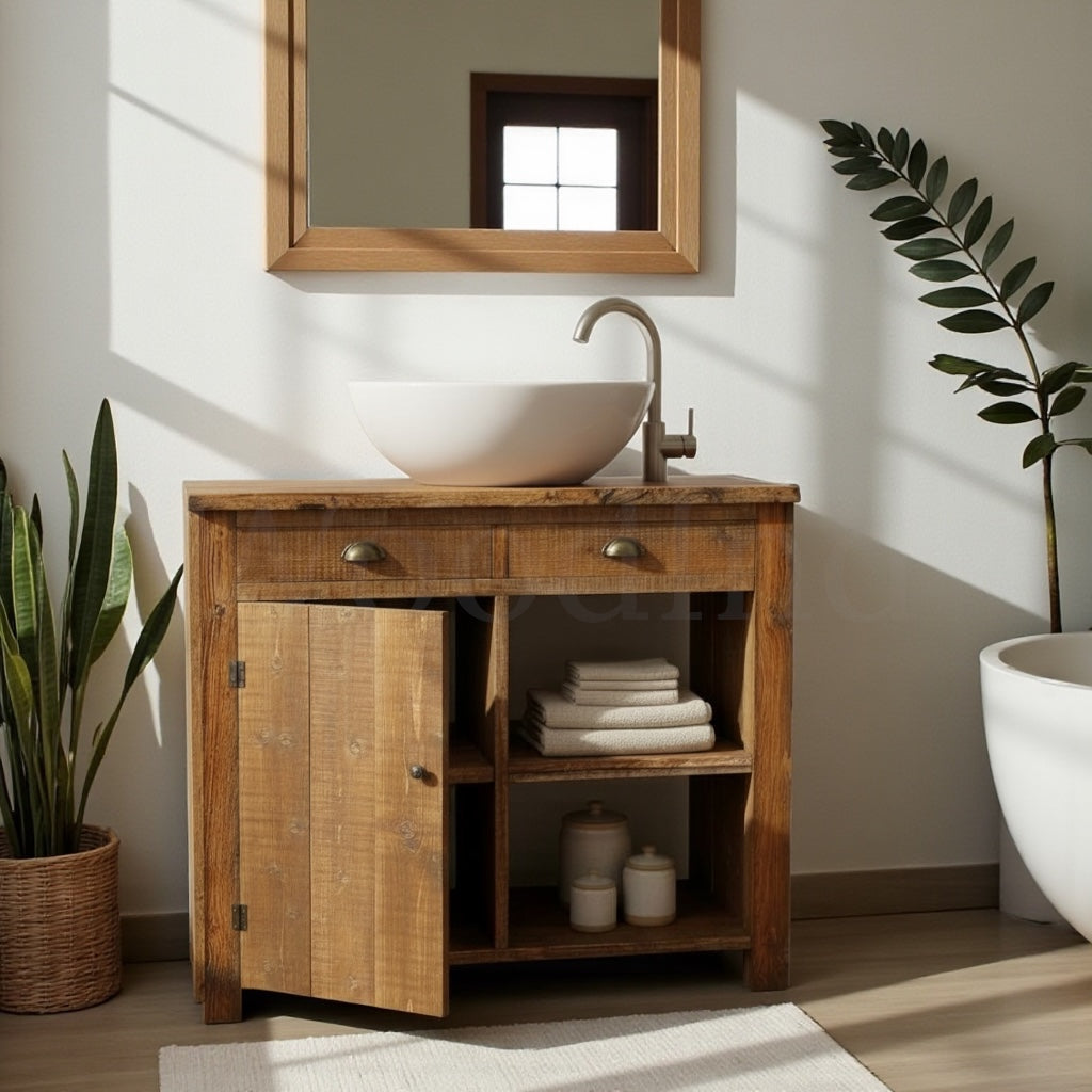 Meuble de salle de bain à une porte AMY - Sur mesure WoodInd