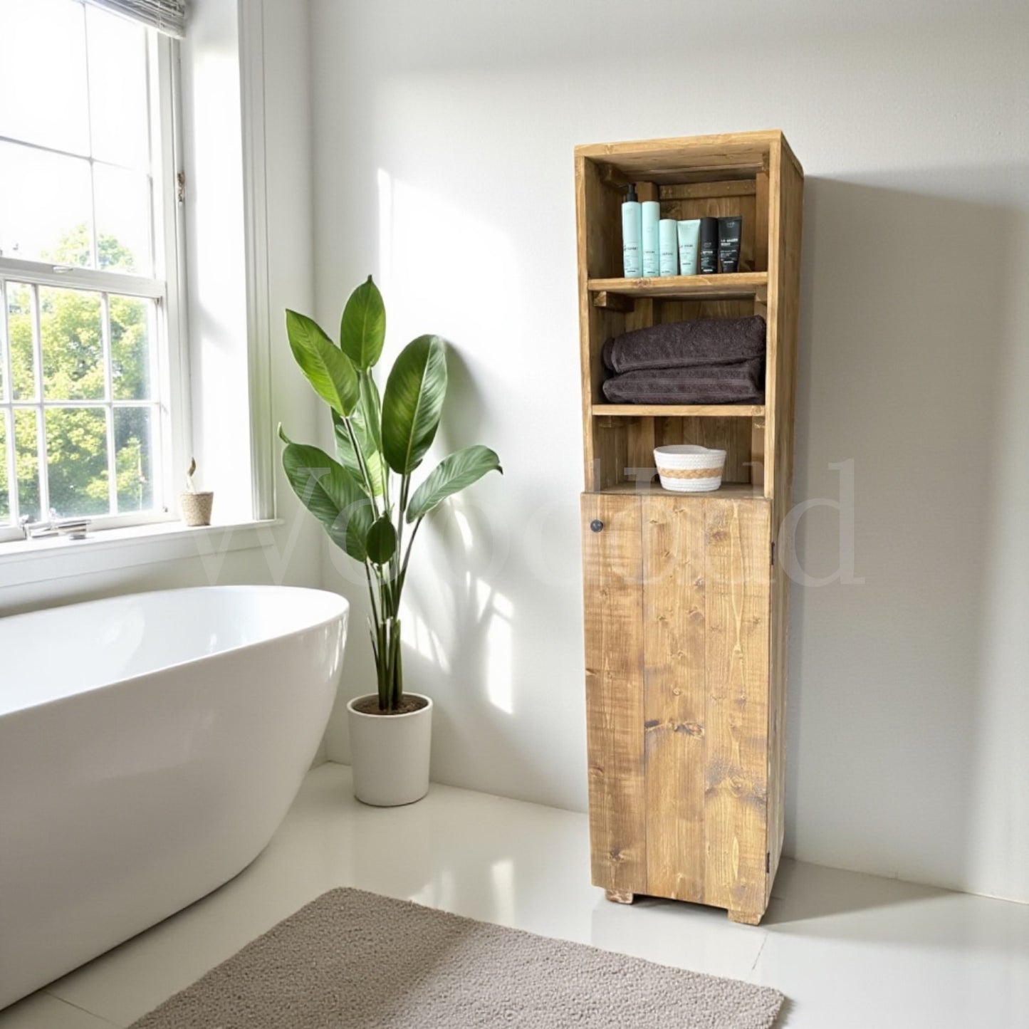Colonne de salle de bain en bois ZOE - Sur mesure WoodInd