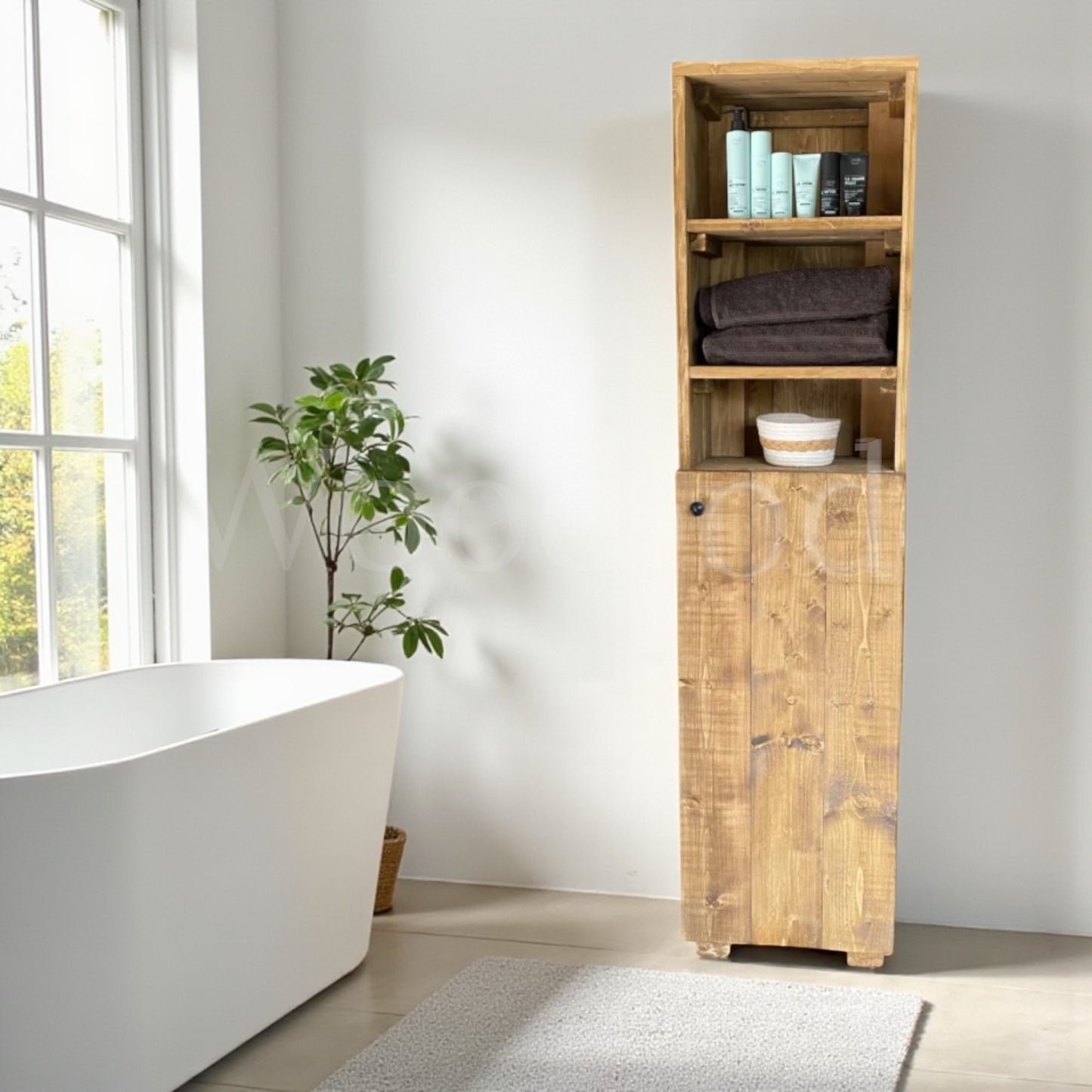 Colonne de salle de bain en bois ZOE - Sur mesure WoodInd