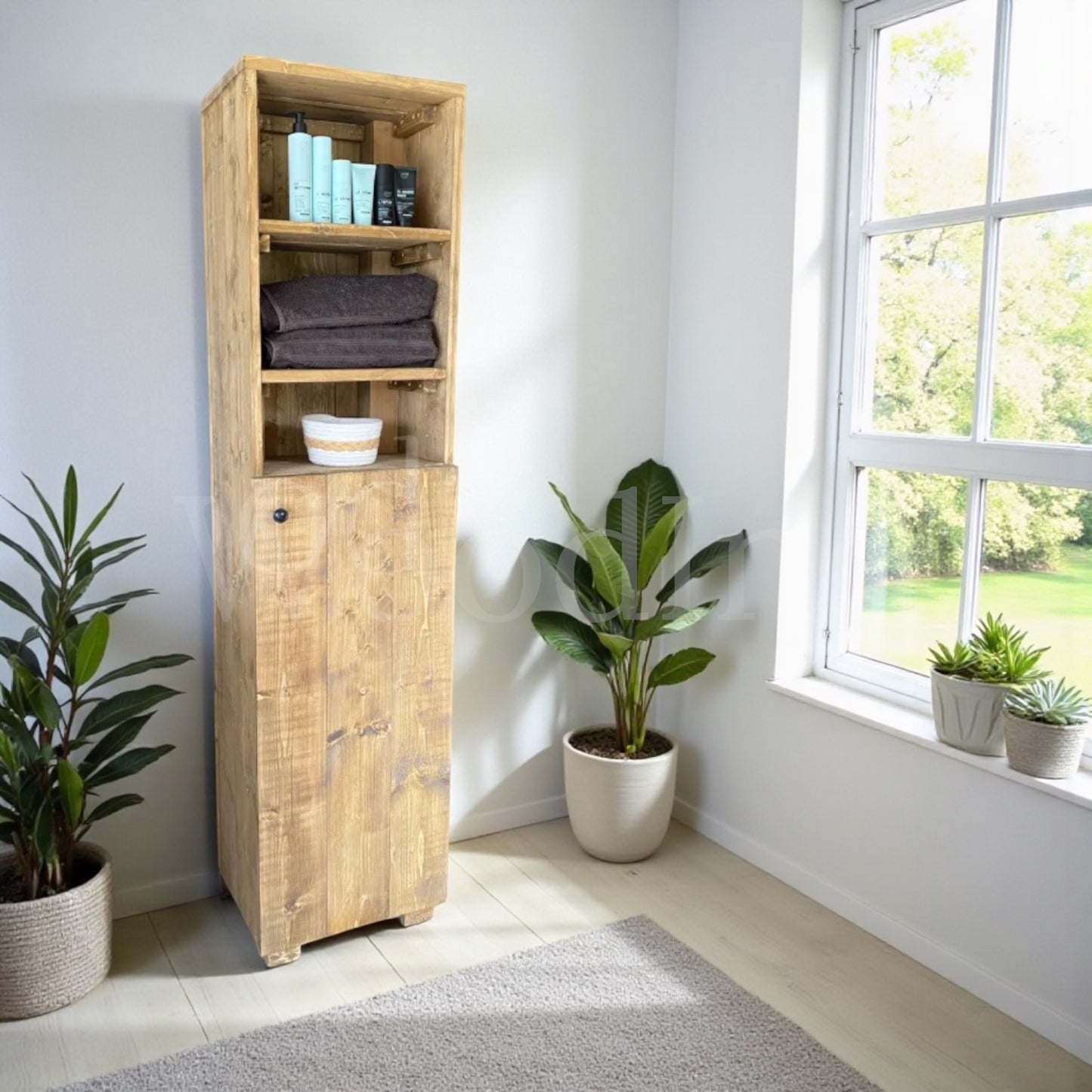 Colonne de salle de bain en bois ZOE - Sur mesure WoodInd