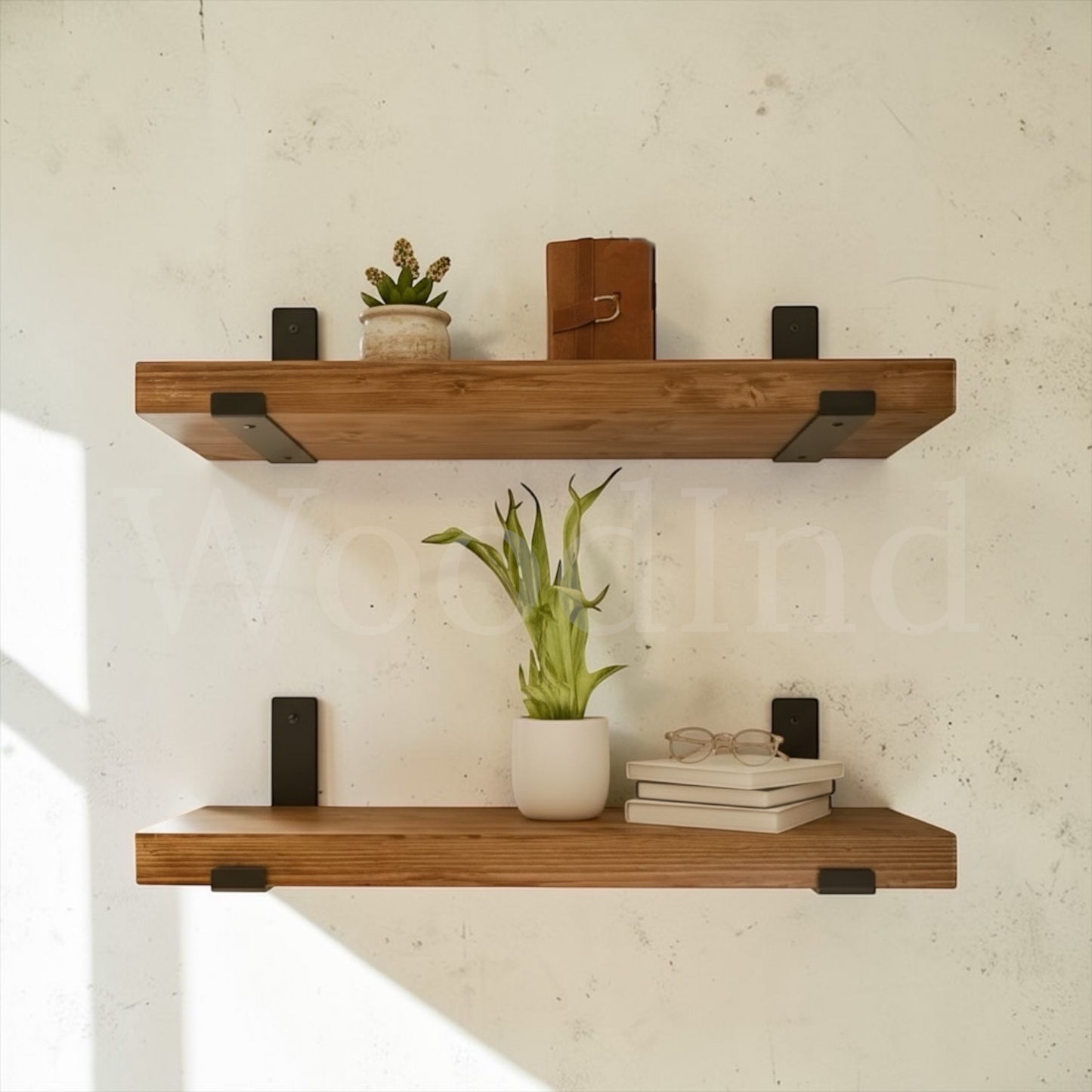 Etagère murale en bois avec equerre WoodInd