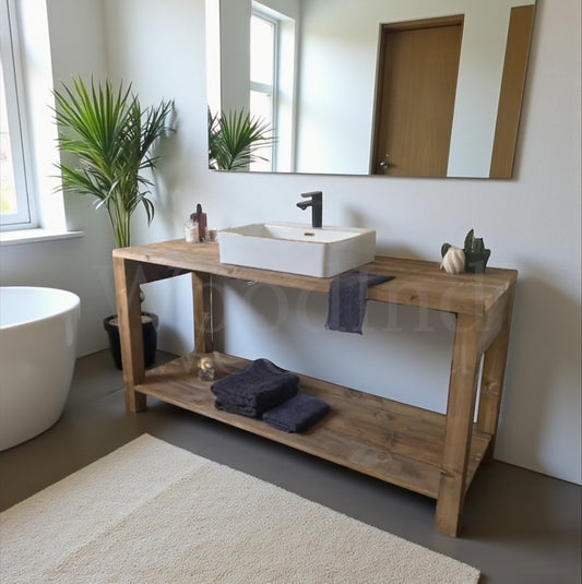 Meuble sous vasque salle de bain en bois JANE - Sur Mesure WoodInd